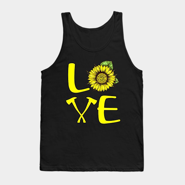 Love Firefighter Tank Top by Rumsa